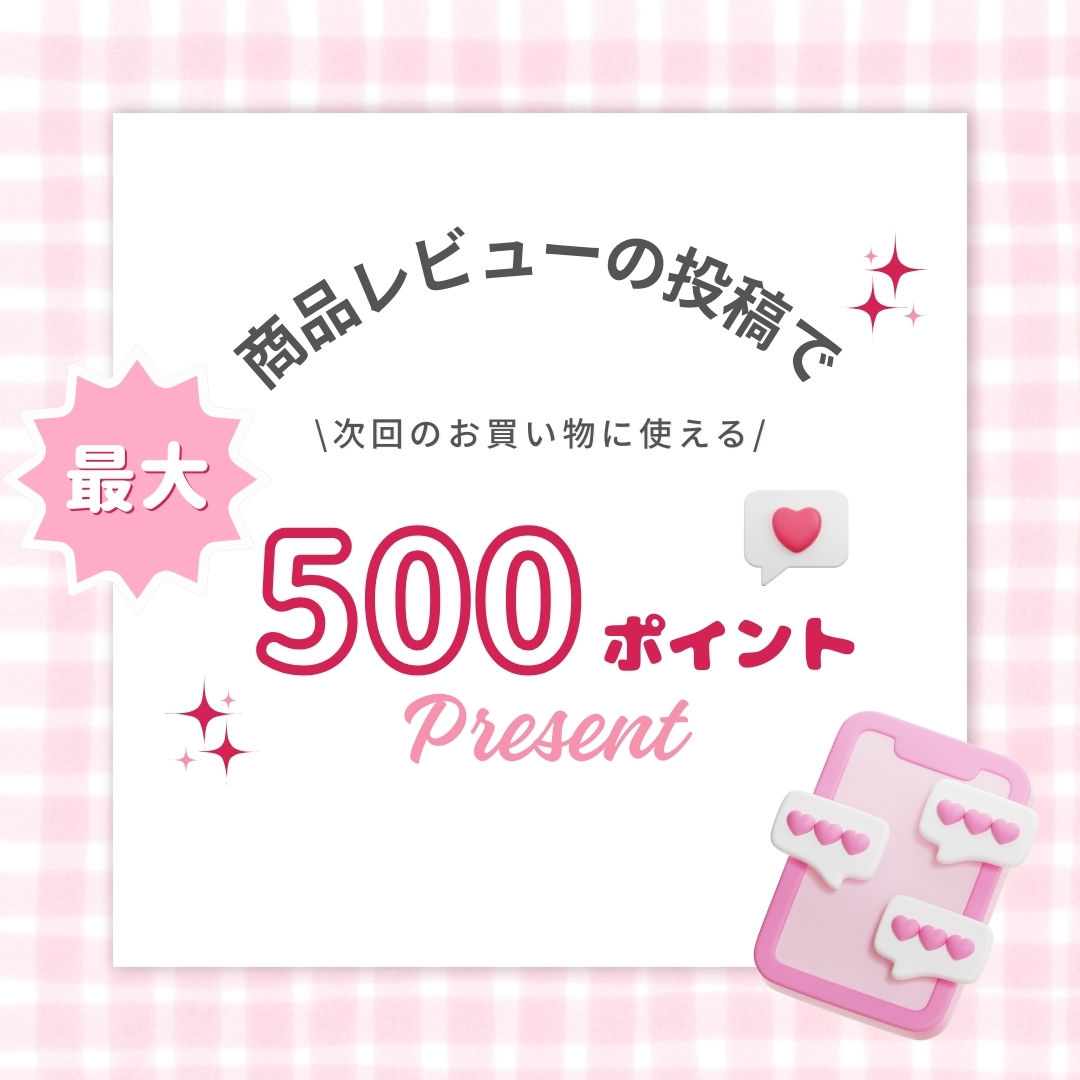 商品レビューを投稿でポイントをプレゼント