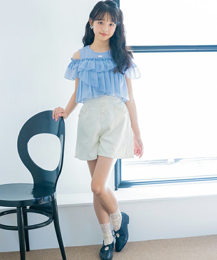 2wayスリーブフリルドッキングトップス | Blue Daisy Online