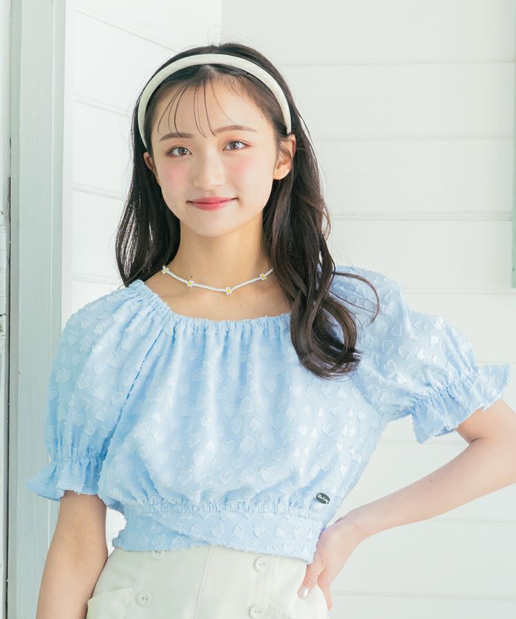 MAISON SPECIAL フラワージャガード2WAYパフトップス MAISON SPECIAL