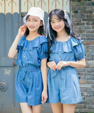 何でも揃う | 2wayライトオンスデニムセットアップ Blue Online Daisy ルームウェア・パジャマ